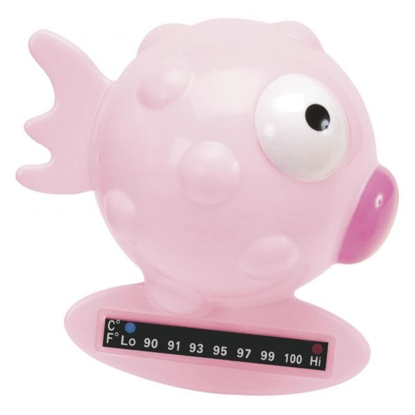 Thermomètre de bain poisson rose