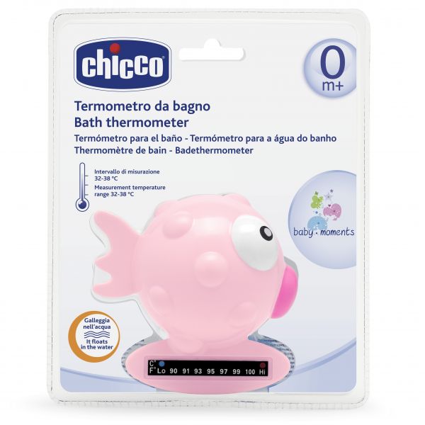 Thermomètre de bain poisson rose