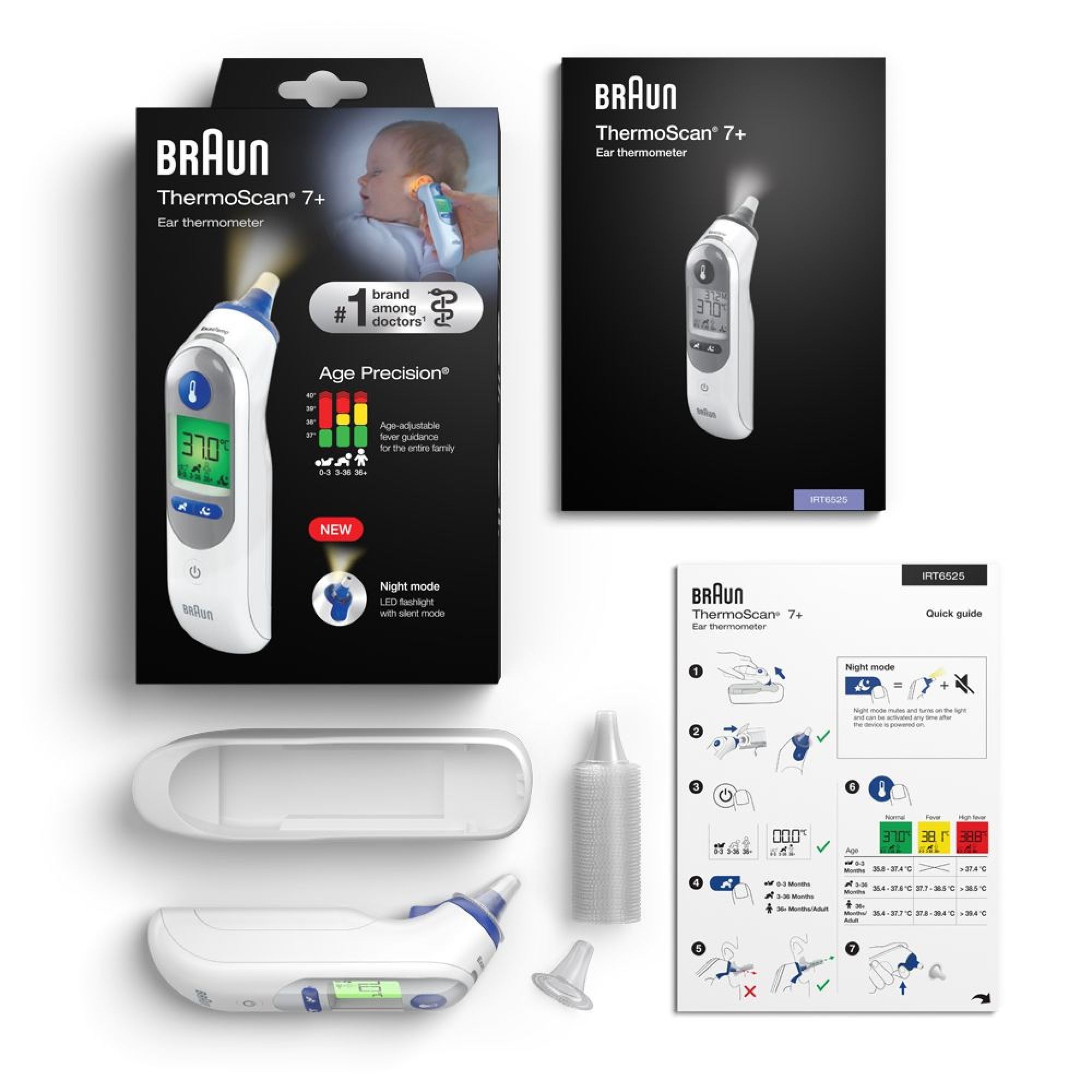 Braun ThermoScan 7+ Thermomètre Auriculaire