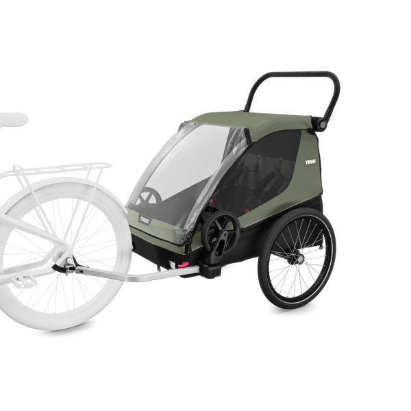 Remorque pour vélo Courier Vintage green