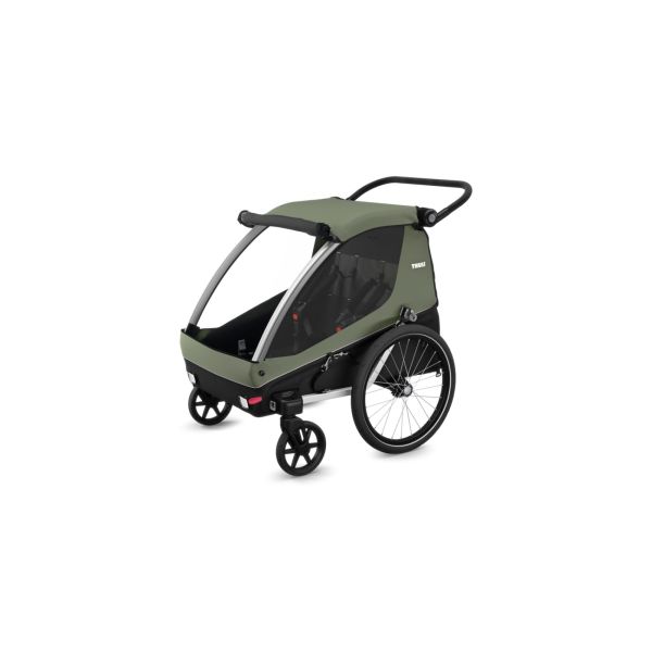 Remorque pour vélo Courier Vintage green