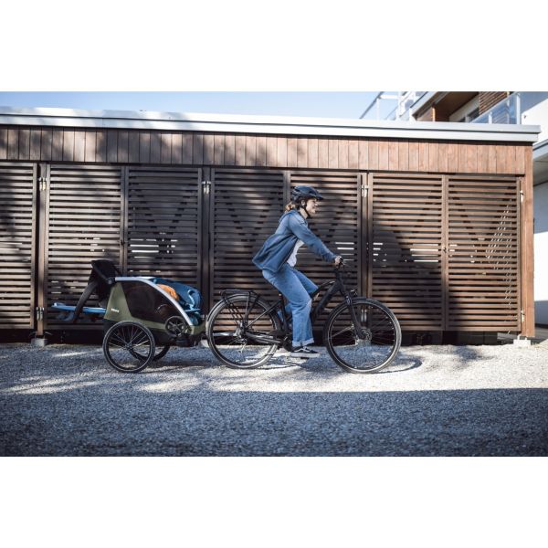 Remorque pour vélo Courier Vintage green