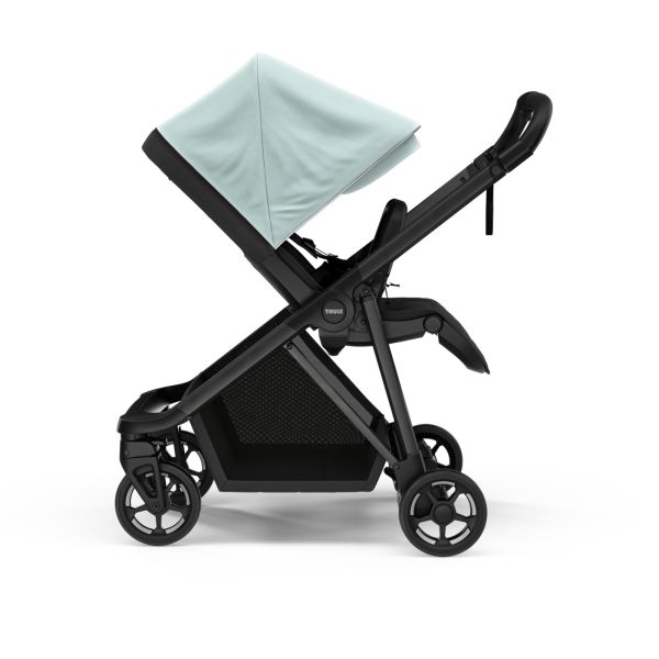 Poussette Shine Alaska blue on Black