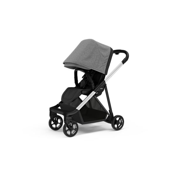 Poussette Shine Grey melange on Aluminium