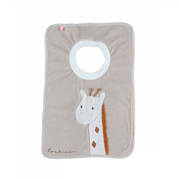 Bavoir bébé funny girafe Tiga beige