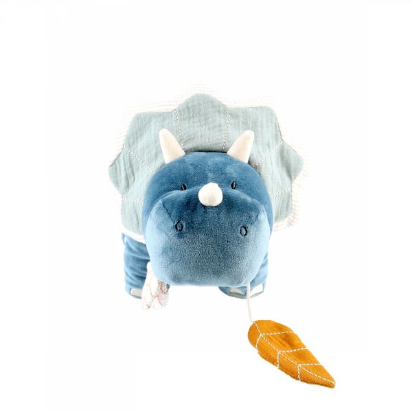 Peluche d'activités tricératops Ops bleu 40 cm