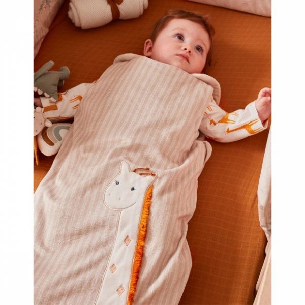 Gigoteuse hiver 0-6 mois Veloudoux girafe Tiga beige