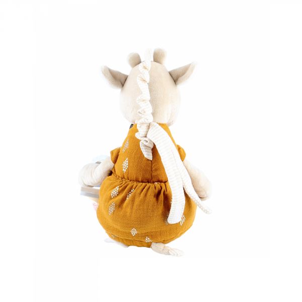 Peluche d'activités girafe Tiga ocre 40 cm