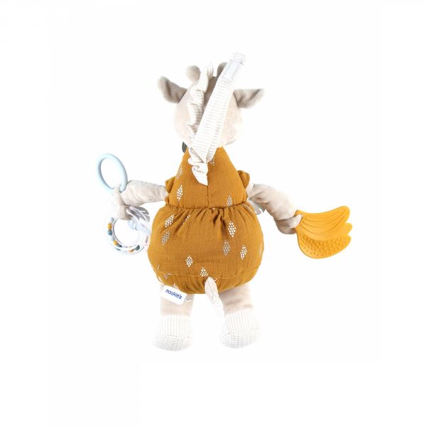 Peluche d'activités girafe Tiga ocre 40 cm