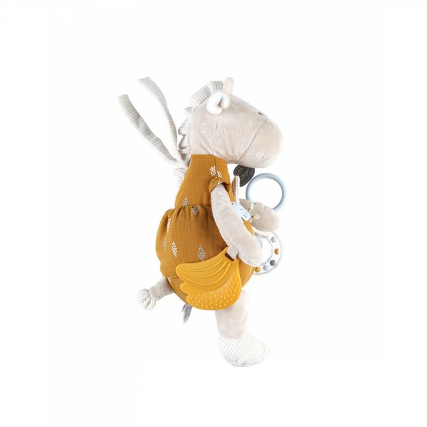 Peluche d'activités girafe Tiga ocre 40 cm