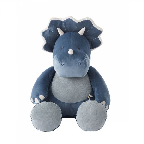 Peluche géante tricératops  Ops bleu 80 cm