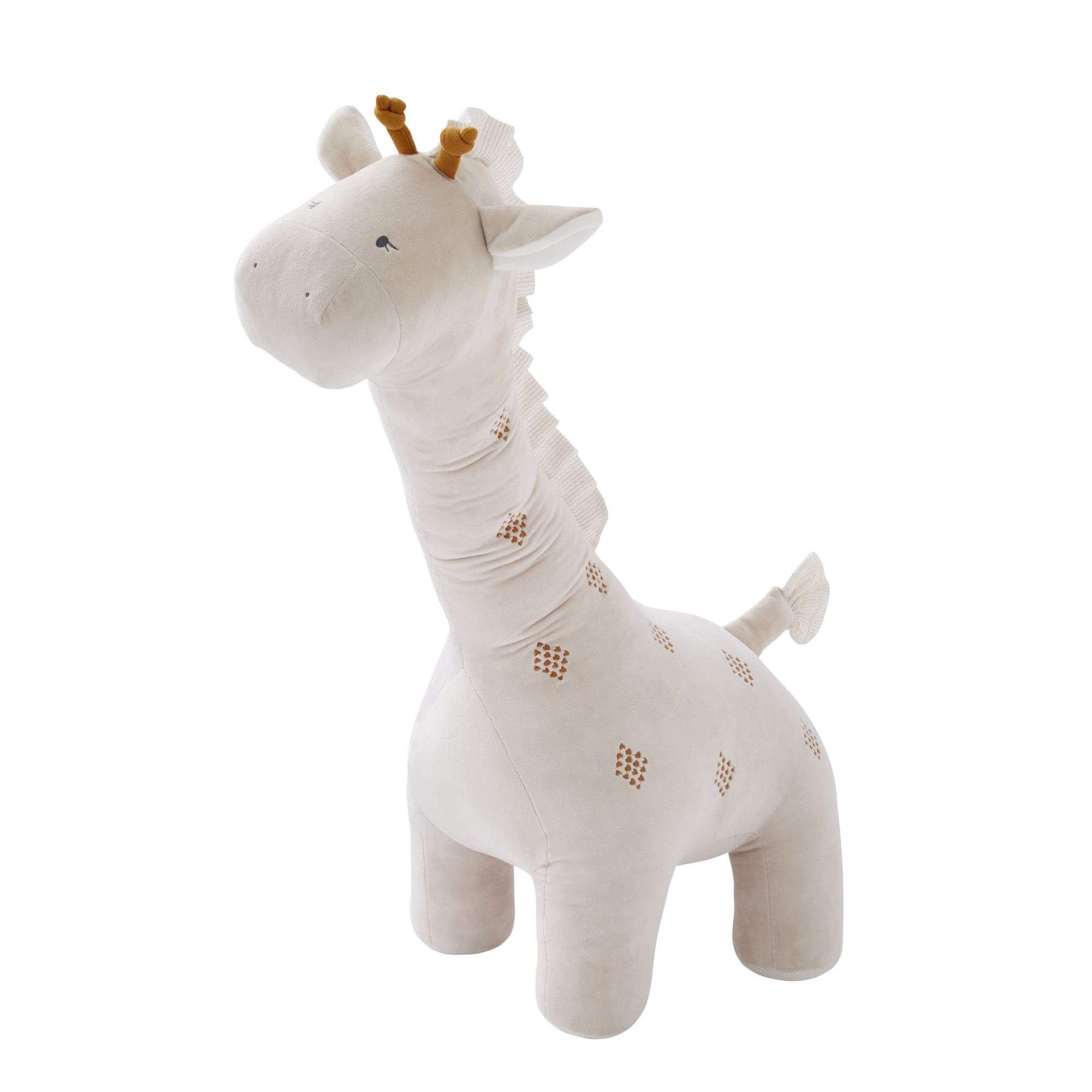 Peluche g ante girafe Tiga beige 120 cm