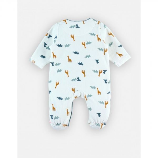 Pyjama bébé en velours dinosaure Stegi - 0 mois