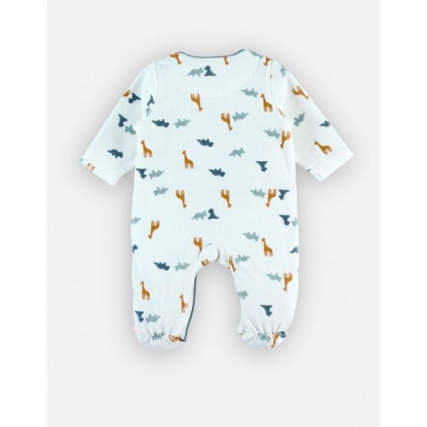 Pyjama bébé en velours dinosaure Stegi - 3 mois