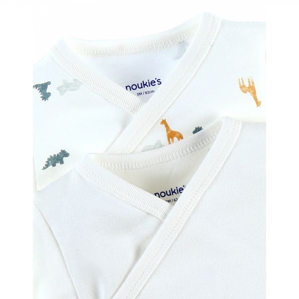 Lot de 2 bodies coton bio manches longues naissance - Stegi Tiga & Ops
