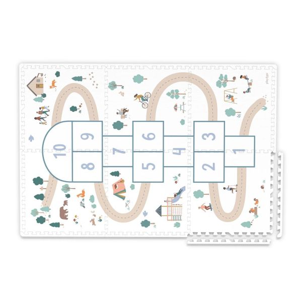Tapis de jeu réversible  2 en 1 EEVAA Marelle