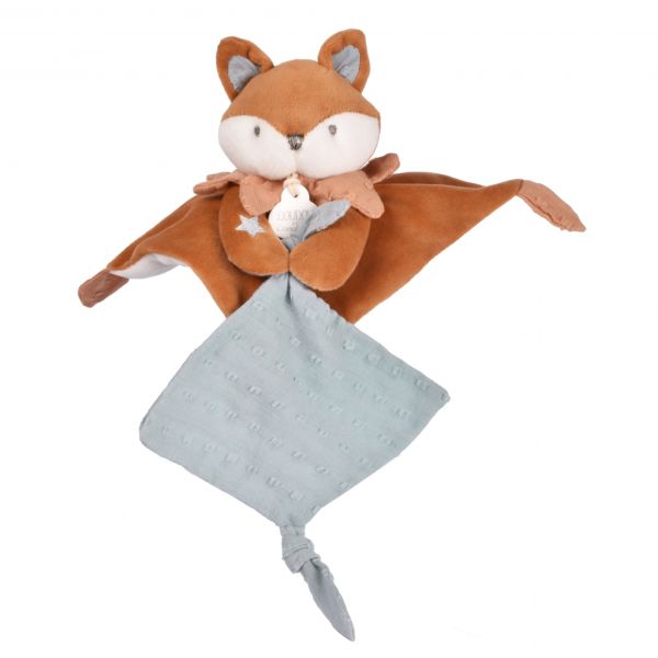 Doudou attache sucette 20 cm Timo le renard