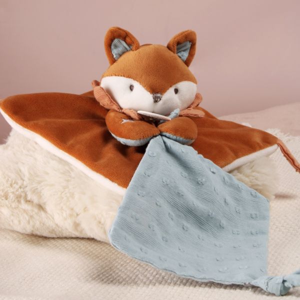 Doudou attache sucette 20 cm Timo le renard
