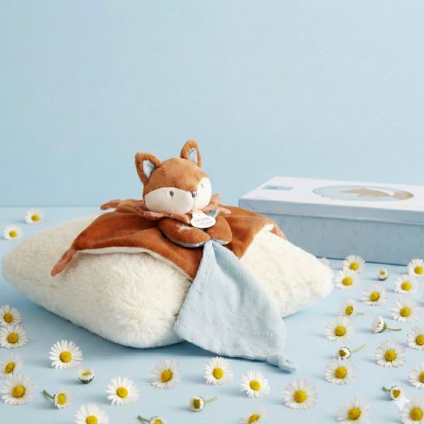Doudou attache sucette 20 cm Timo le renard