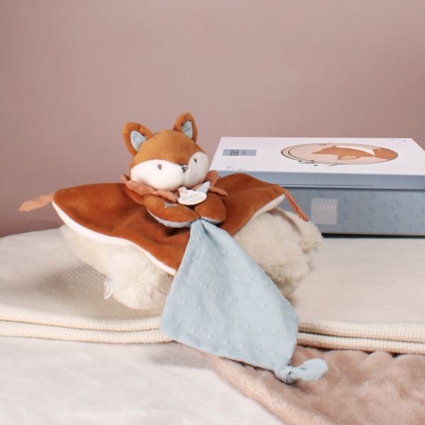 Doudou attache sucette 20 cm Timo le renard