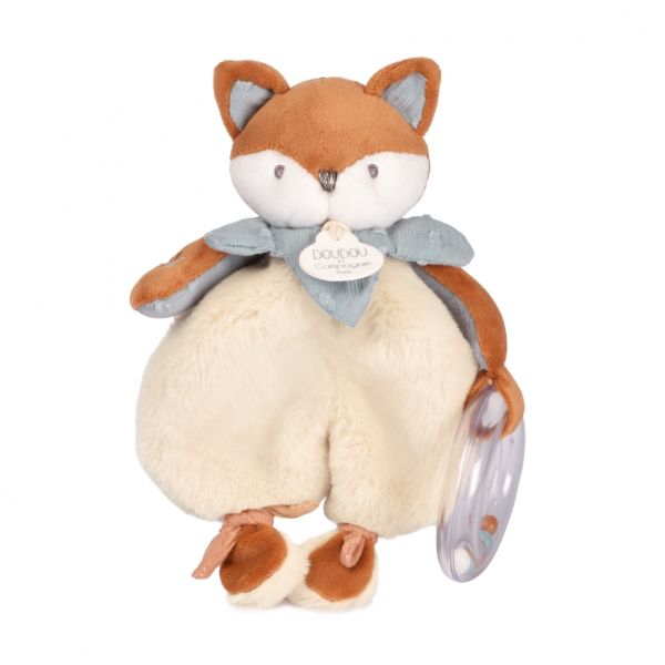 Doudou avec hochet 18 cm Timo le renard