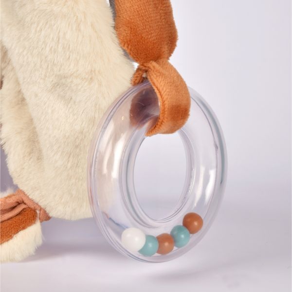 Doudou avec hochet 18 cm Timo le renard