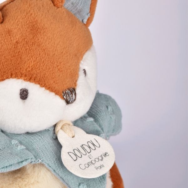 Doudou avec hochet 18 cm Timo le renard