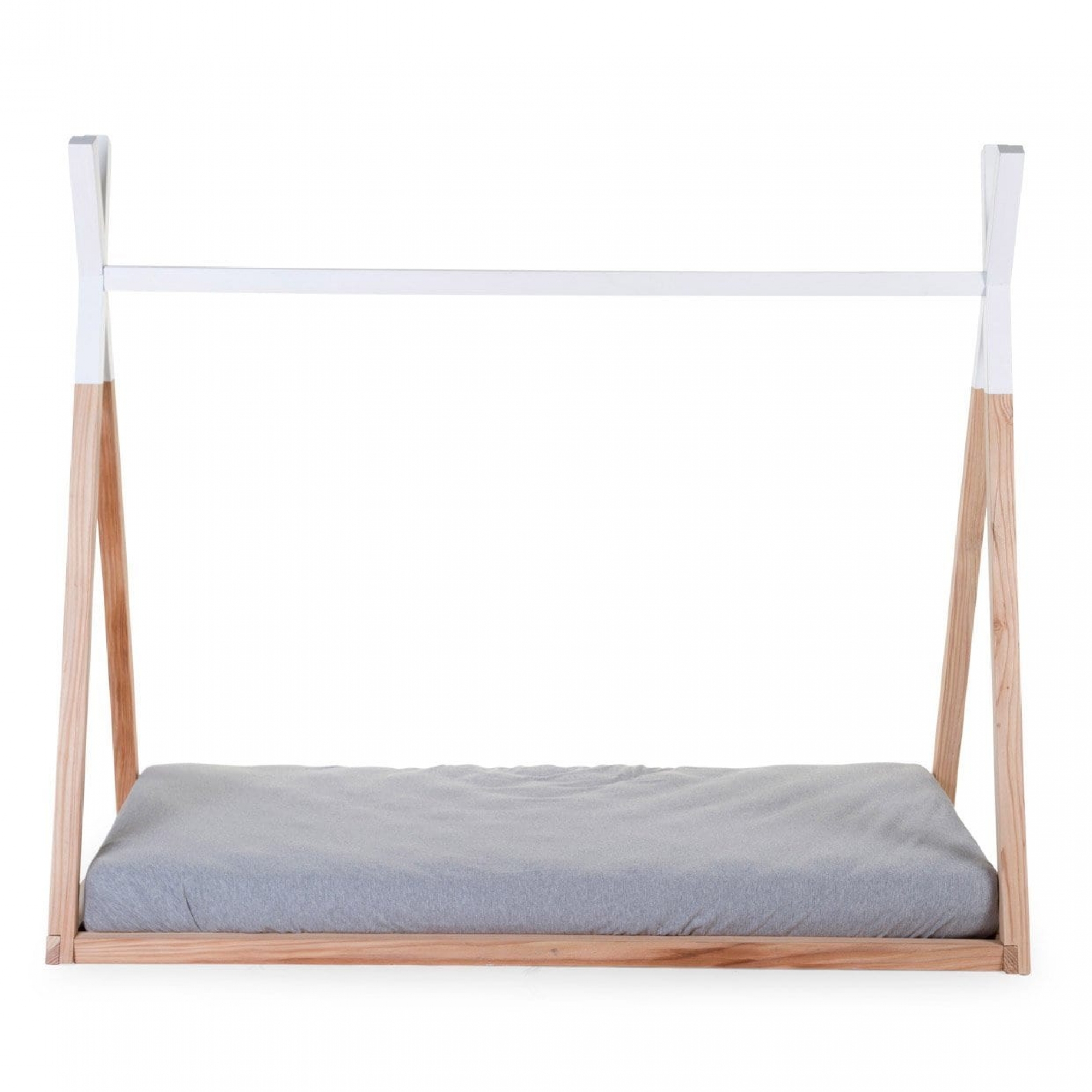 ML-Design Lit d'Enfants Tipi 70x140 cm avec Sommier à Lattes, Bois