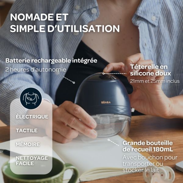 Tire-lait électrique mains libres nomade Night blue