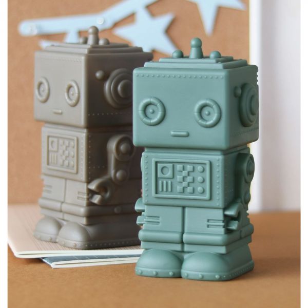 Tirelire enfant Robot gris