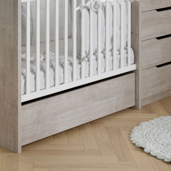 Tiroir de lit évolutif bébé combiné 60x120 cm Loft Bois