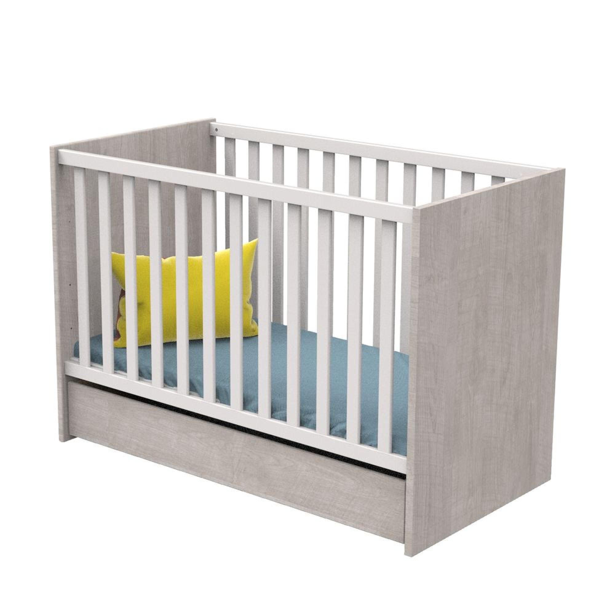Sauthon Meubles Tiroir De Lit Bebe 60x1 Nova Gris Loft Made In Bebe