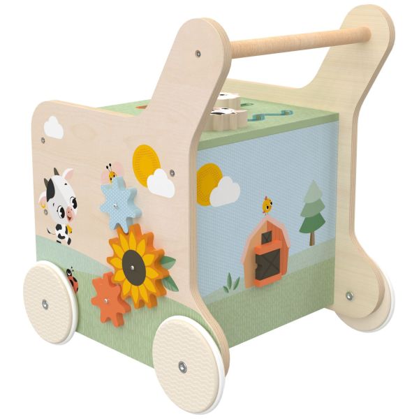 Chariot d’activités en bois Farmers