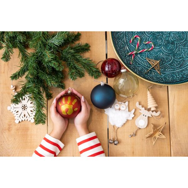 Boule de Noël empreinte
