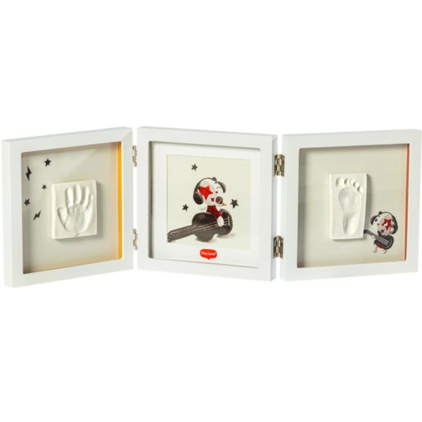 Cadre empreinte bébé 3 volets Blanc