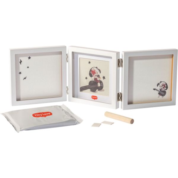 Cadre empreinte bébé 3 volets Blanc