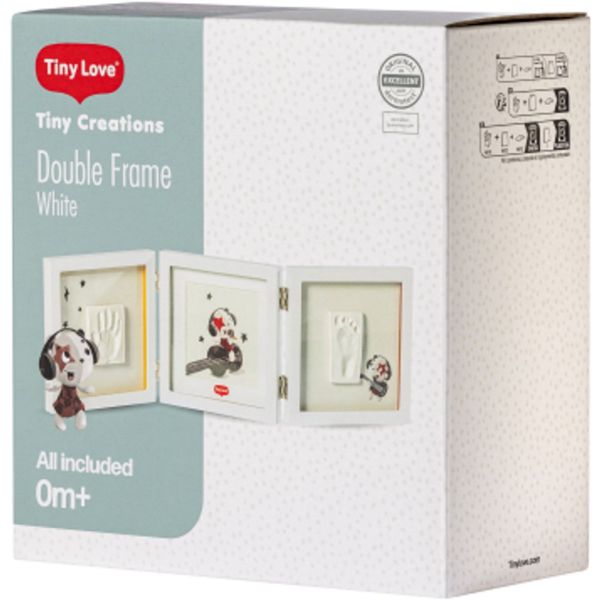 Cadre empreinte bébé 3 volets Blanc