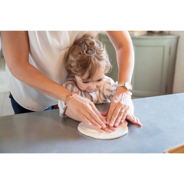 Cadre empreinte bébé 3 volets bois