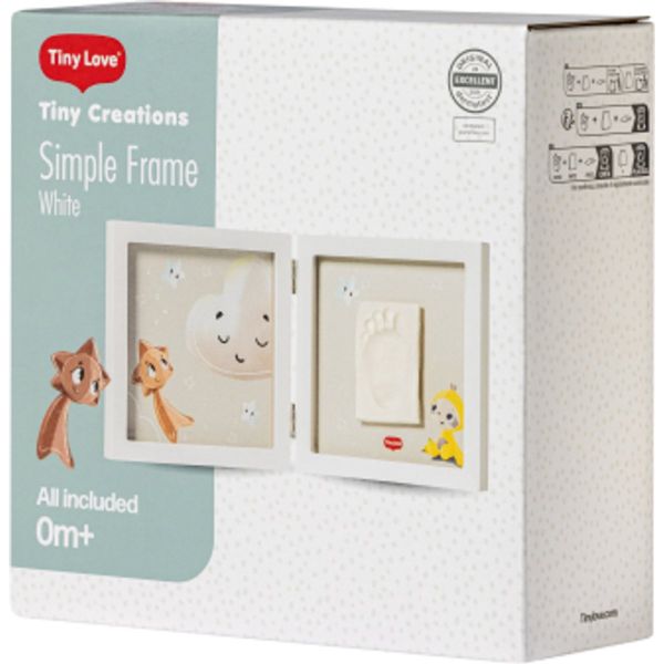 Cadre empreinte 2 volets Blanc