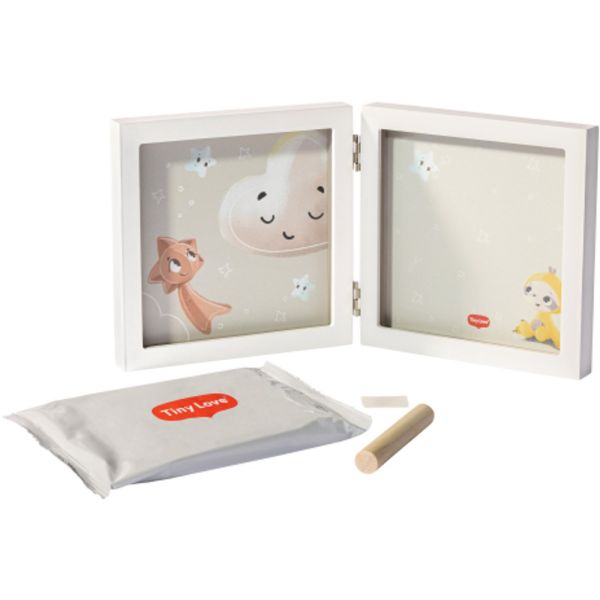 Cadre empreinte 2 volets Blanc