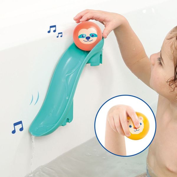 Lot de 2 toboggans de bain avec balles flottantes sonores