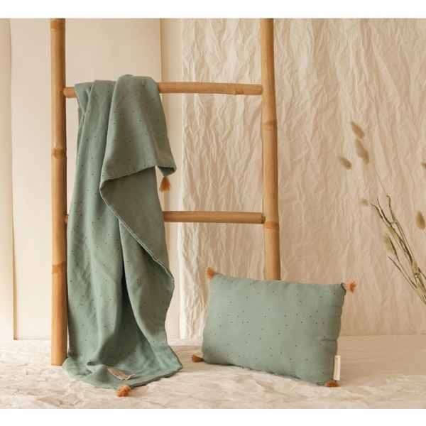 Couverture d'été Treasure Toffee sweet dots eden green