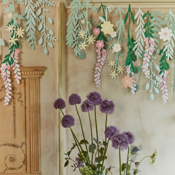 Toile de fond en fleurs en papier