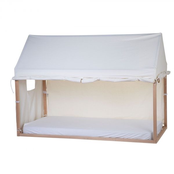 Toile pour lit cabane 90 x 200 cm blanche