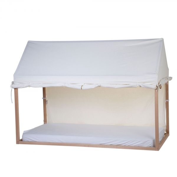 Toile pour lit cabane 90 x 200 cm blanche