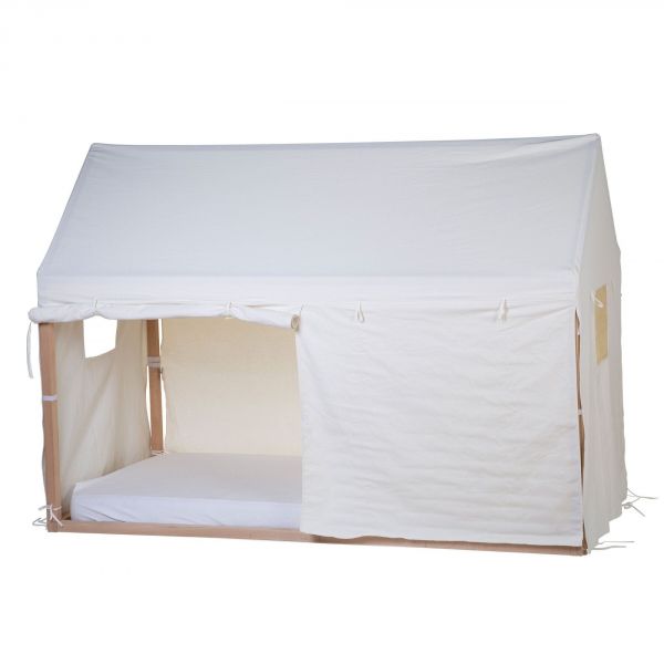 Toile pour lit cabane 90 x 200 cm blanche