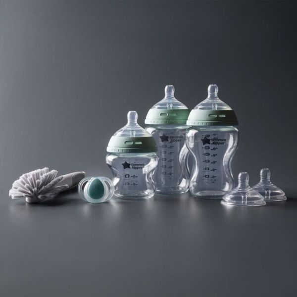 Coffret de naissance avec biberons en verre Natural Start