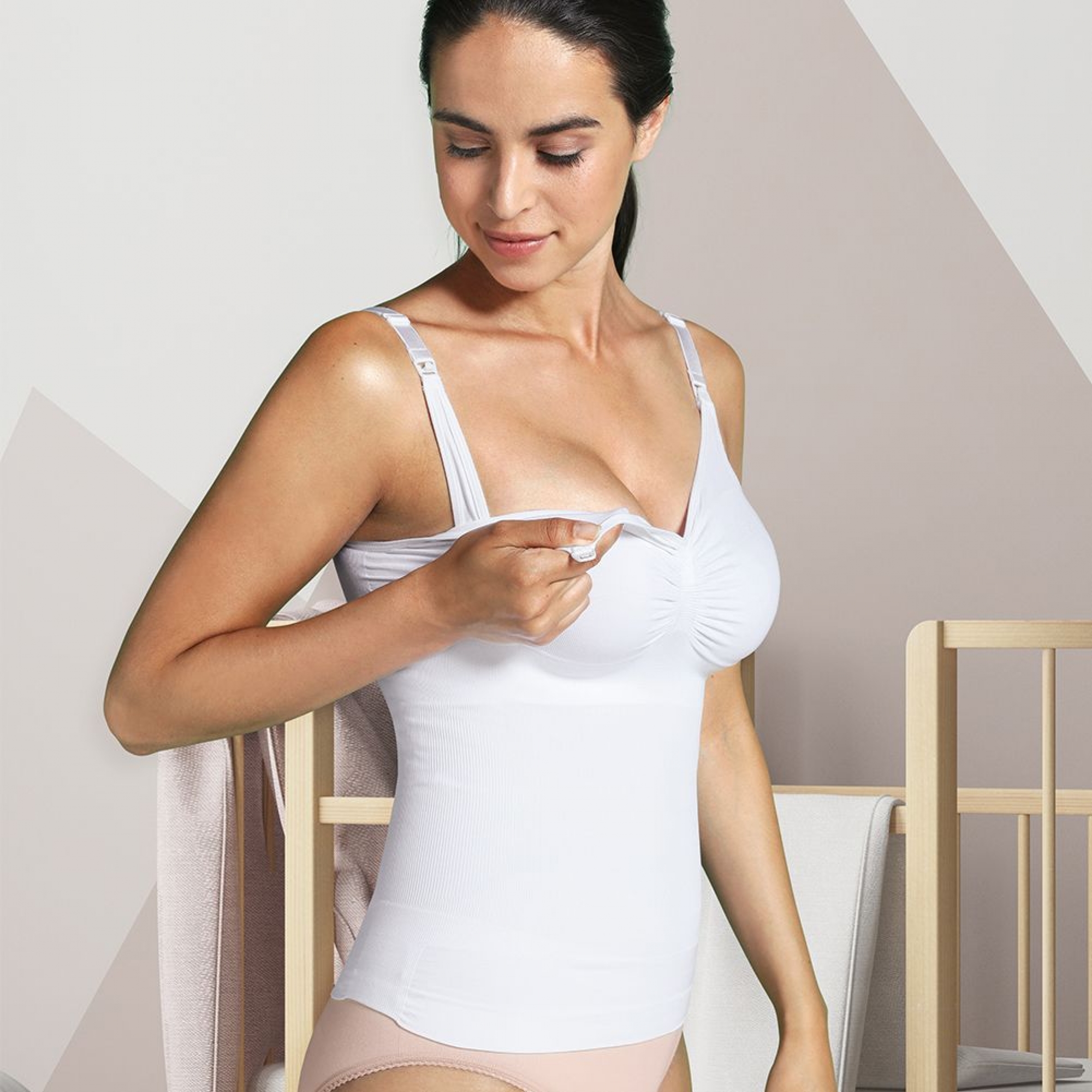 Débardeur allaitement blanc taille XL - Made in Bébé