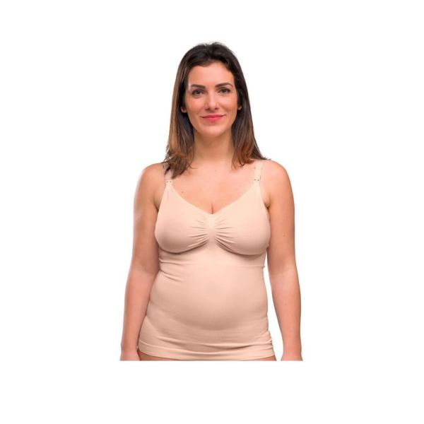 Top d’allaitement gainant Seamless Eco Honey beige taille S