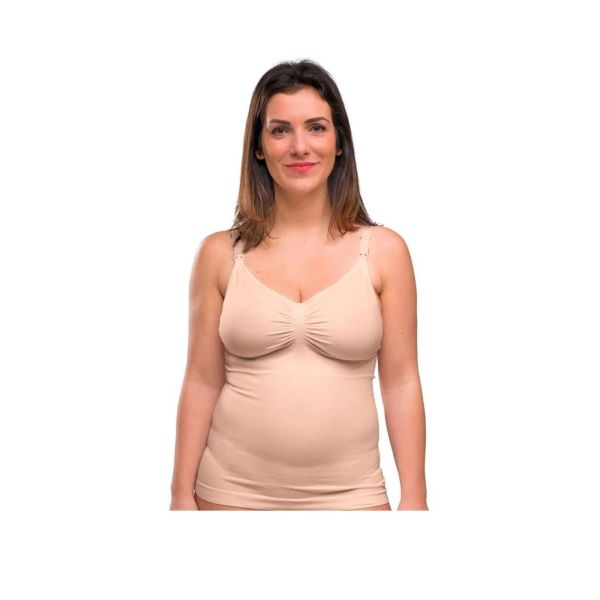 Top d’allaitement gainant Seamless Eco Honey beige taille M